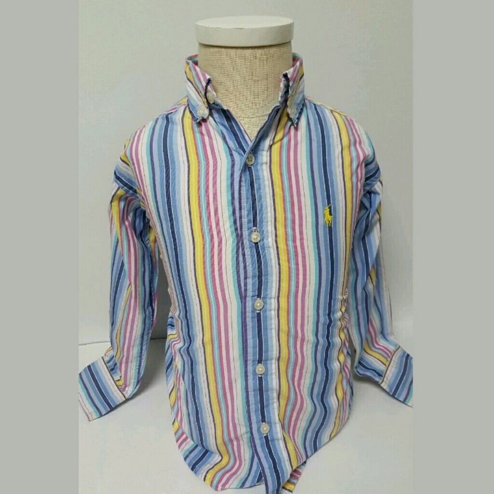 🏇Polo Ralph Lauren Button LS Stripe Dress Shirt